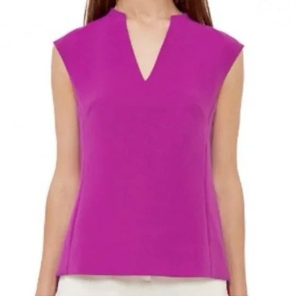 Ted Baker London Paysy Top Women's Sleeveless V Neck Pink Blouse - Ted Size 2